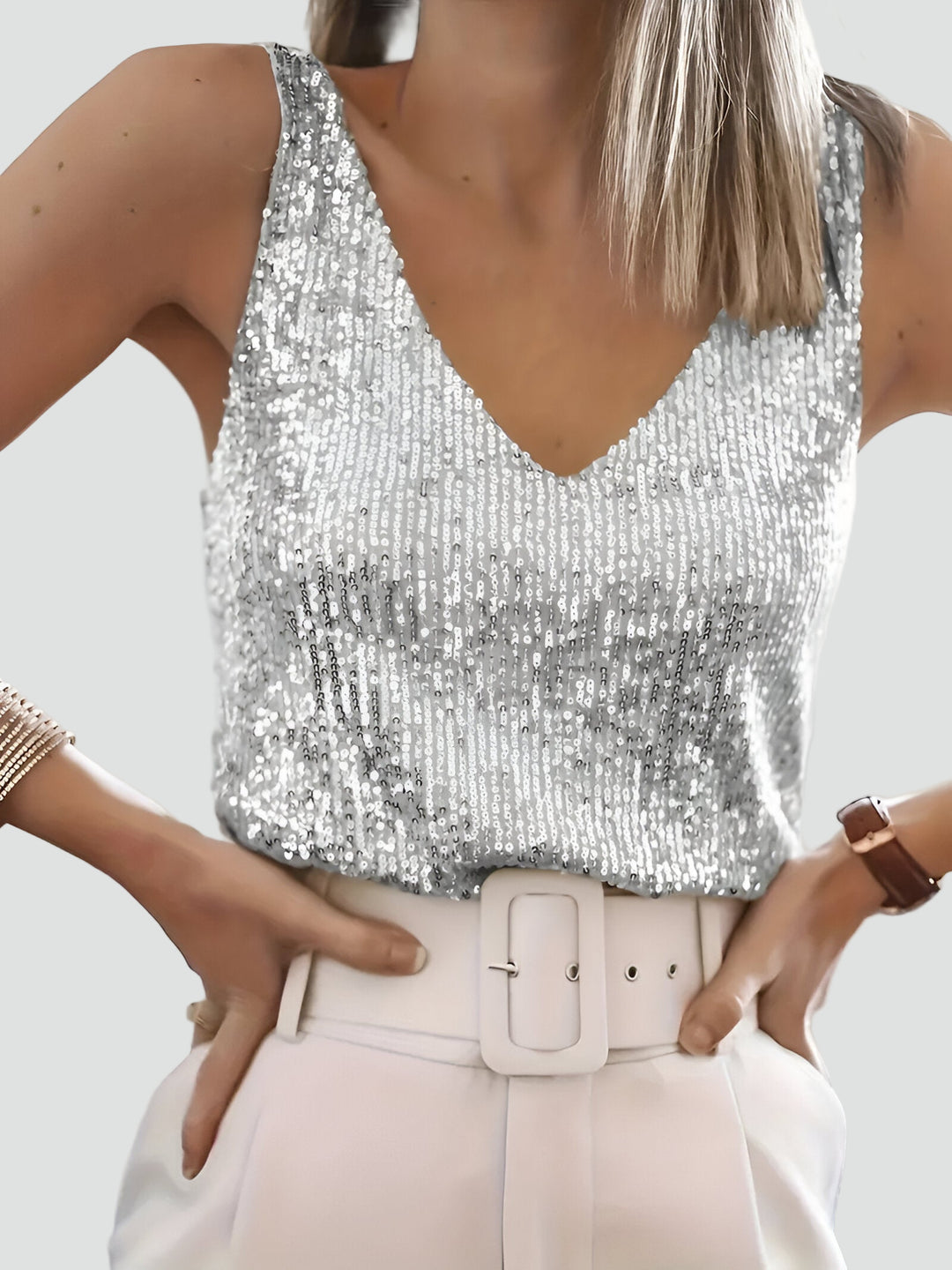 Haut en brocart pour femme à bretelles pour fête