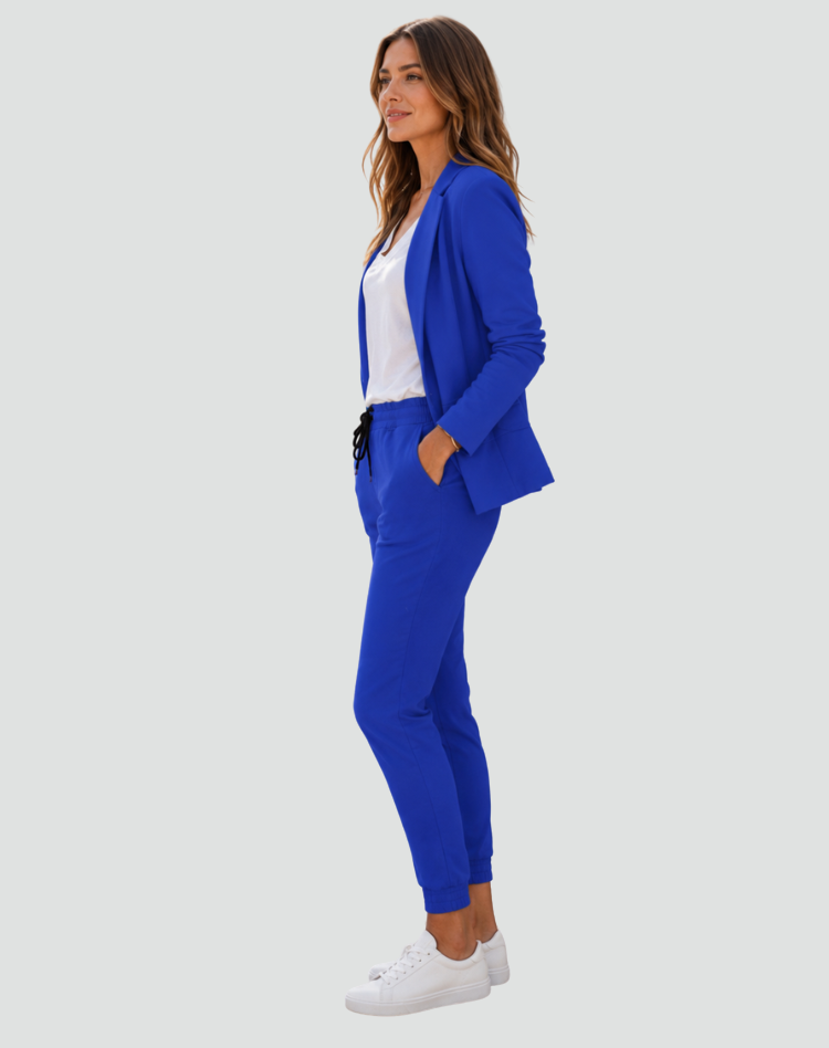Wygodny sportowy garnitur damski blazer i spodnie jogger