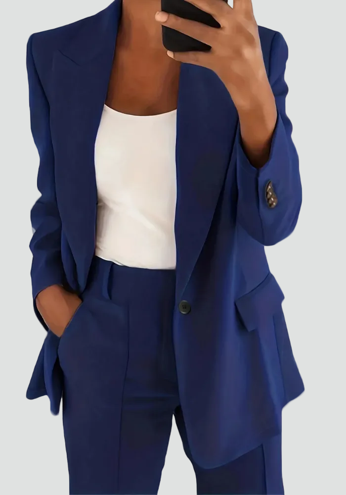 Ensemble féminin décontracté Veste oversize Pantalon Manteau court