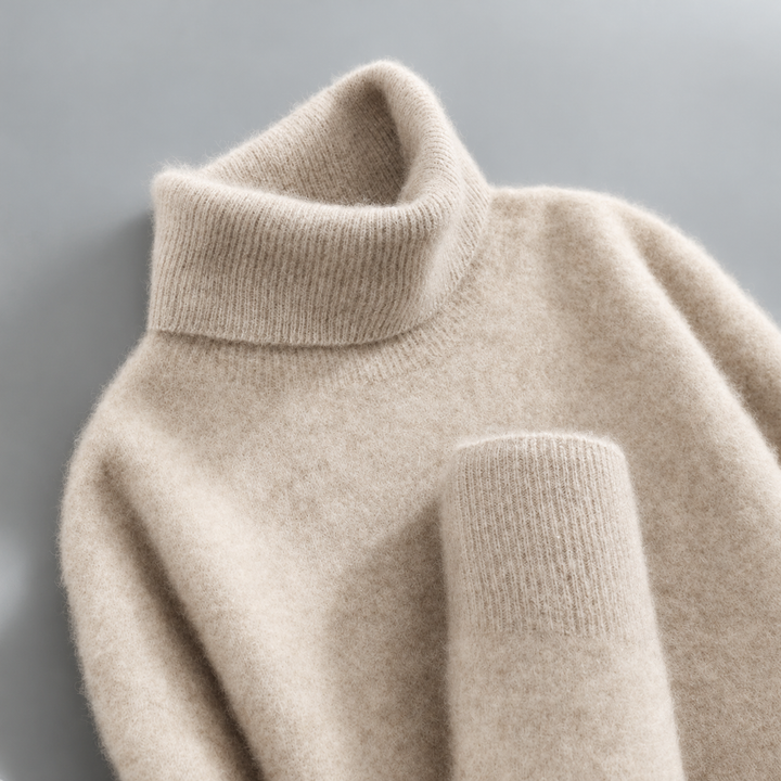 Pull chaud pour femme à col roulé pour l’hiver