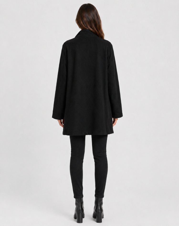 Manteau classique élégant en laine pour femme, idéal pour le travail