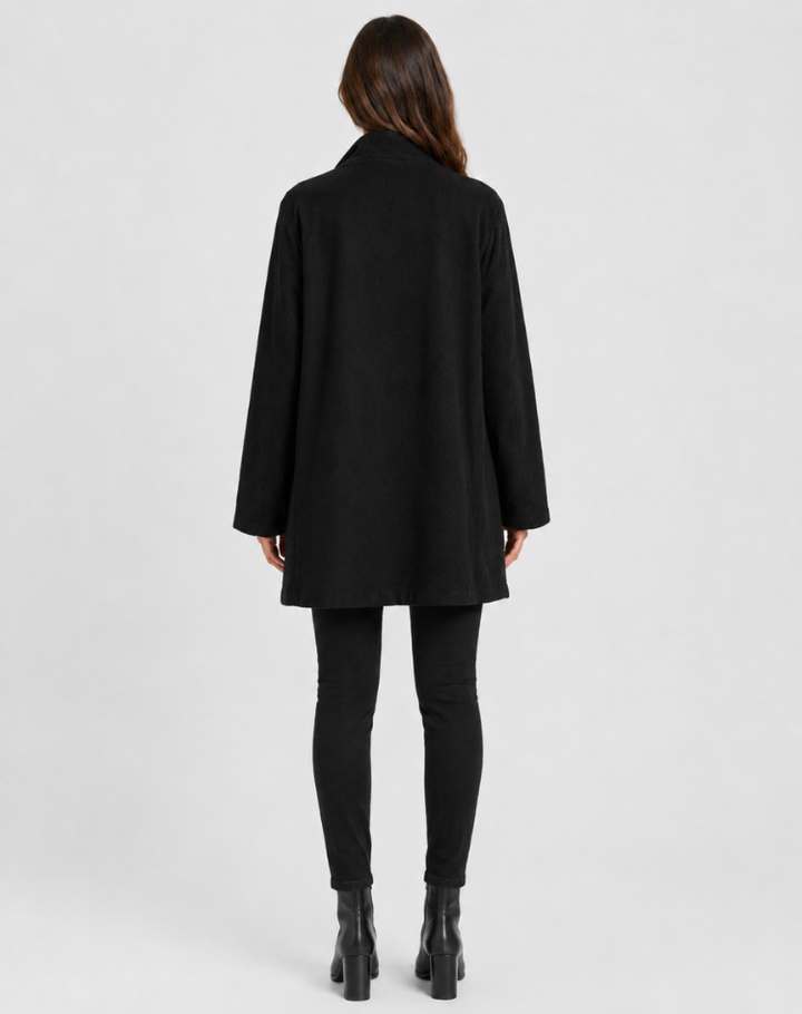 Manteau classique élégant en laine pour femme, idéal pour le travail
