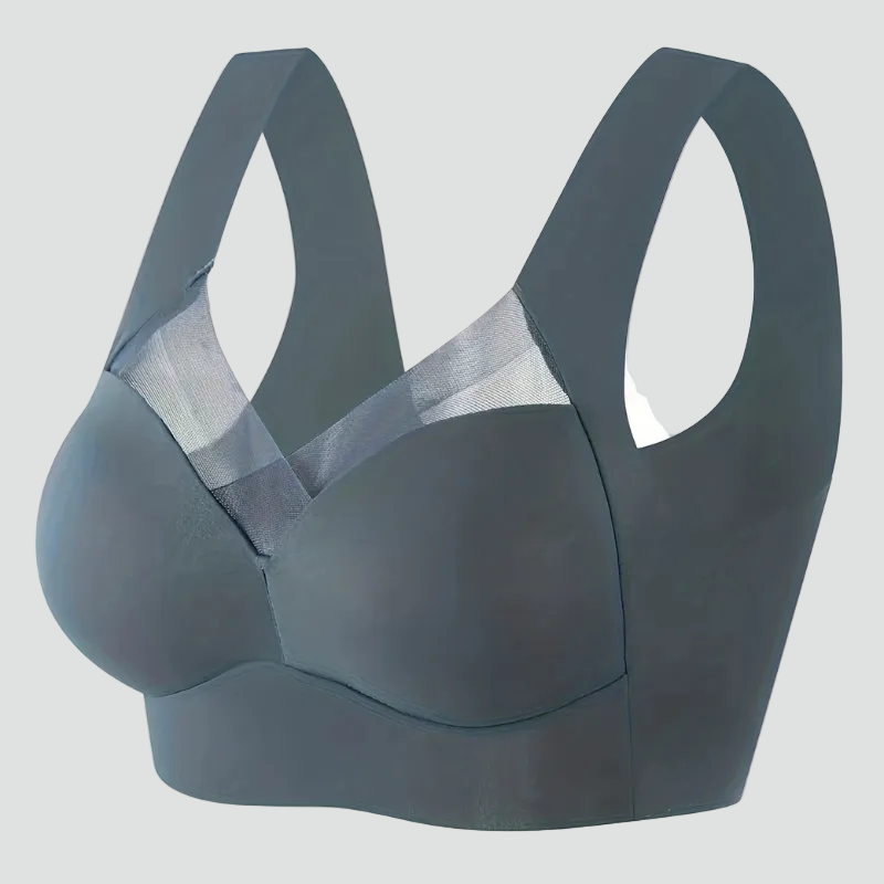 Soutien-gorge sans couture extensible de type haut avec effet rehausseur