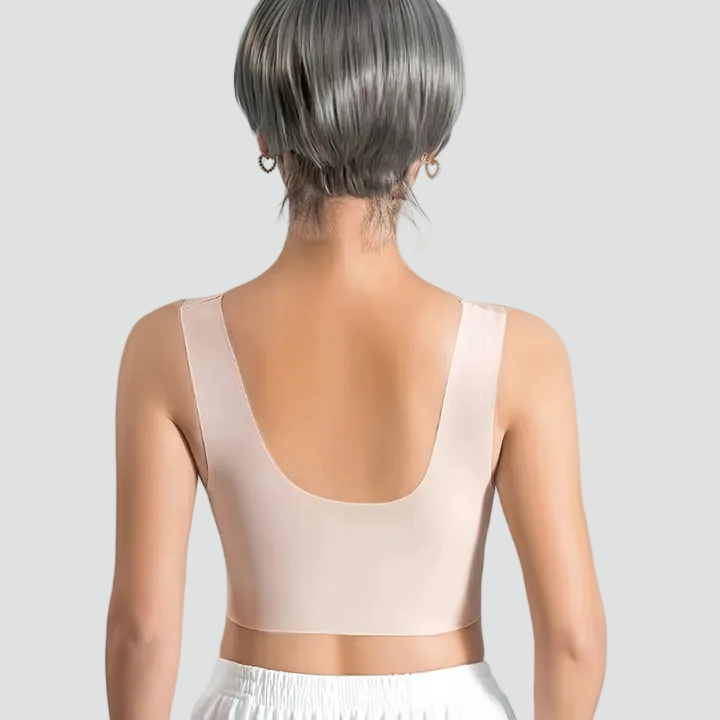 Soutien-gorge sans couture extensible de type haut avec effet rehausseur