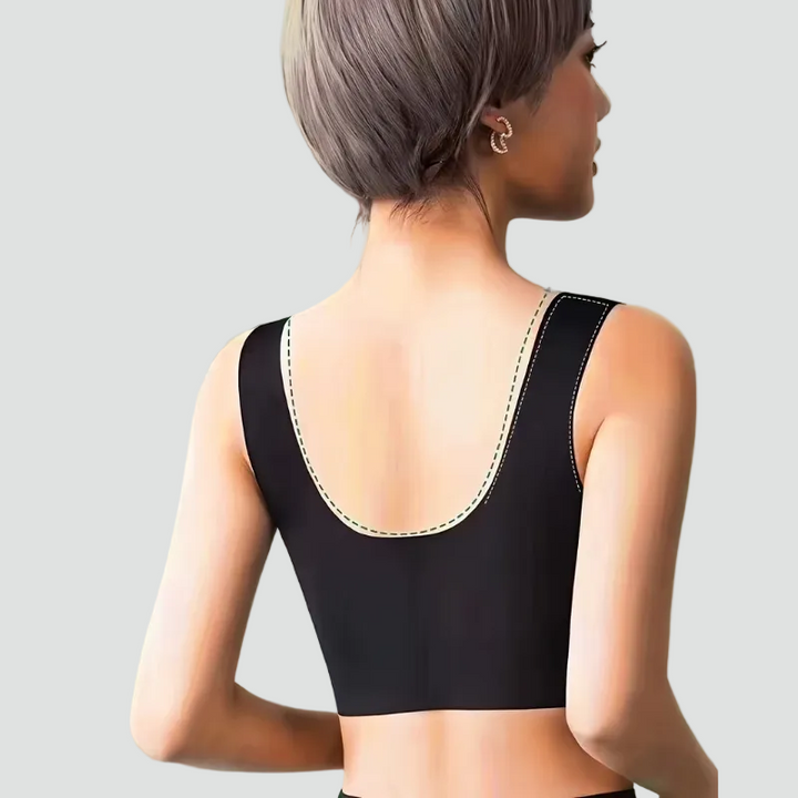 Soutien-gorge sans couture extensible de type haut avec effet rehausseur