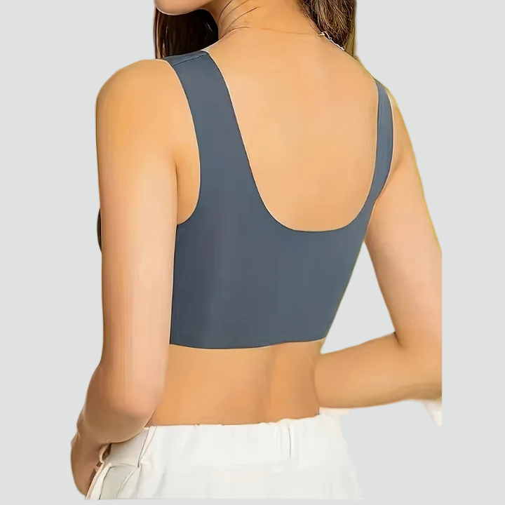 Soutien-gorge sans couture extensible de type haut avec effet rehausseur
