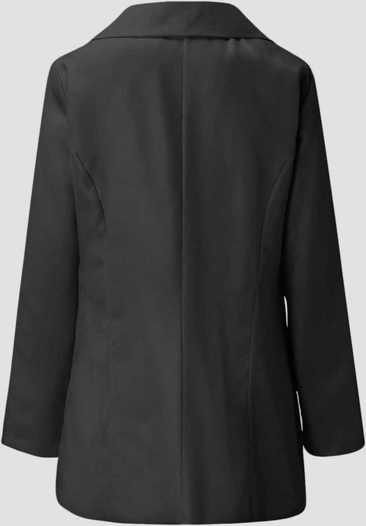Elegante lange damesblazer met klassieke revers