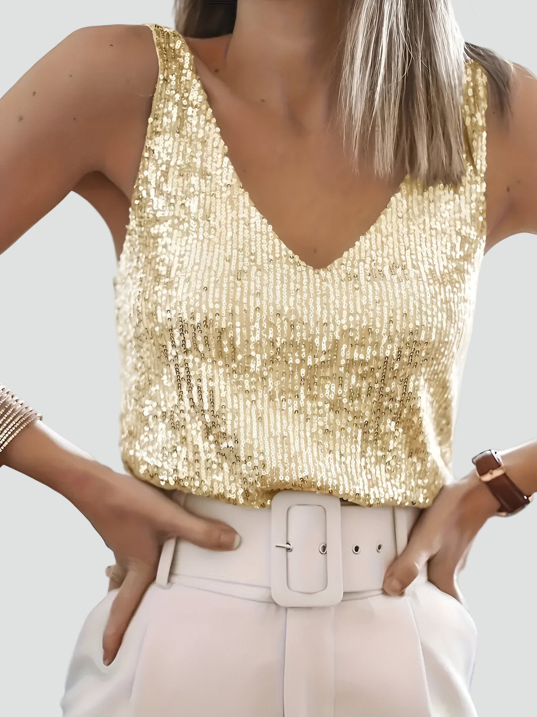 Haut en brocart pour femme à bretelles pour fête