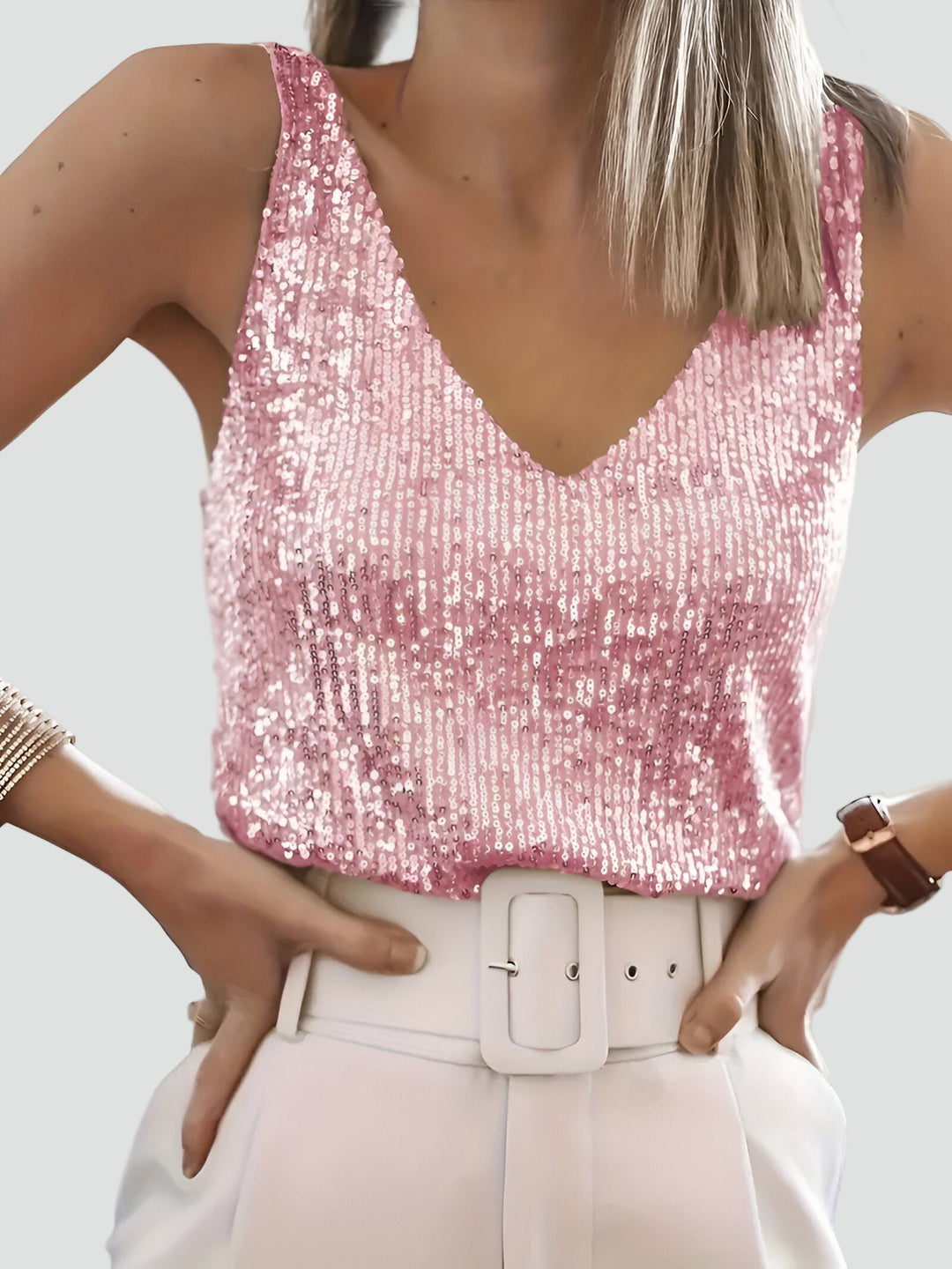 Haut en brocart pour femme à bretelles pour fête
