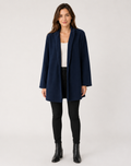 Manteau classique élégant en laine pour femme, idéal pour le travail