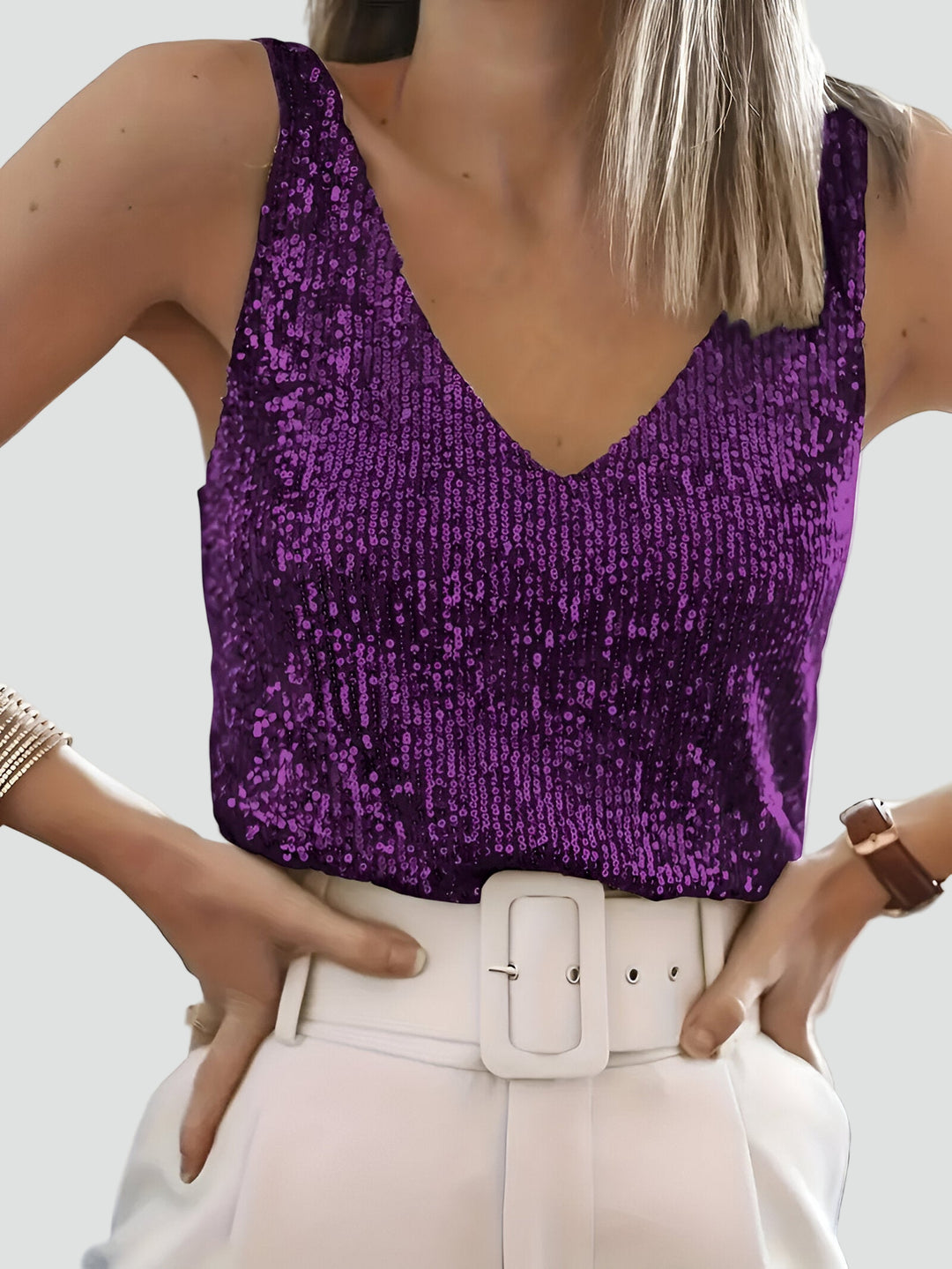 Haut en brocart pour femme à bretelles pour fête