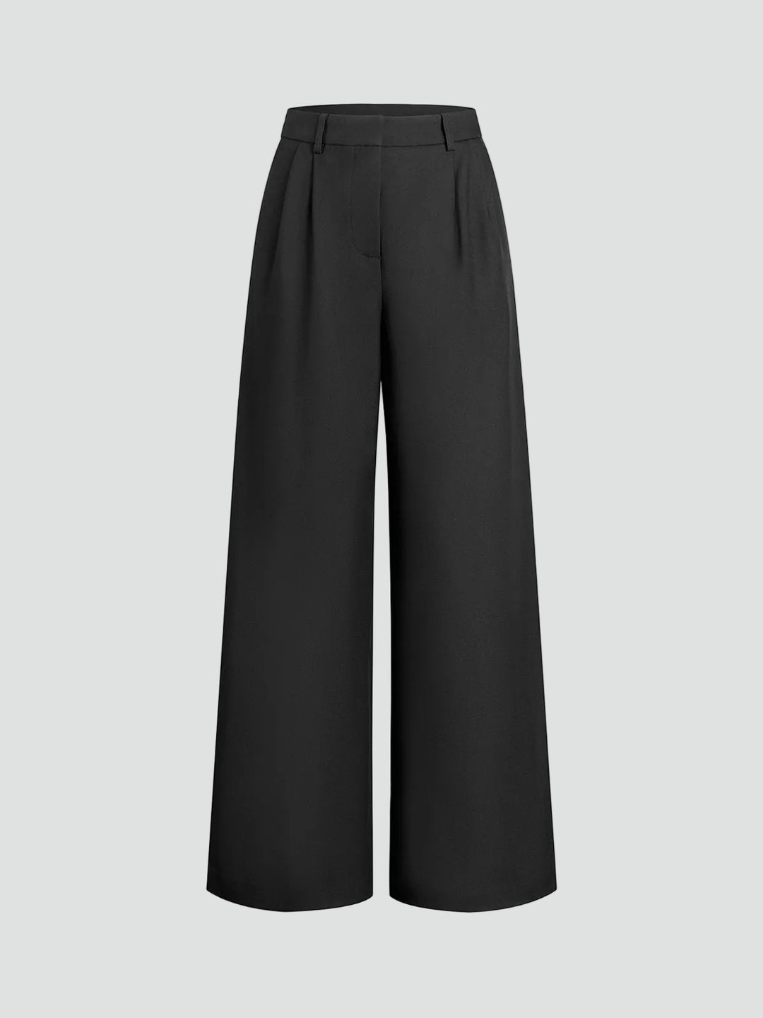 Pantalon élégant à jambes larges pour femme à taille haute