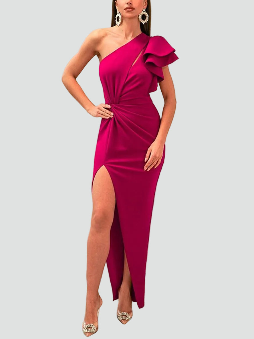Robe de soirée élégante et sensuelle pour femme avec fente