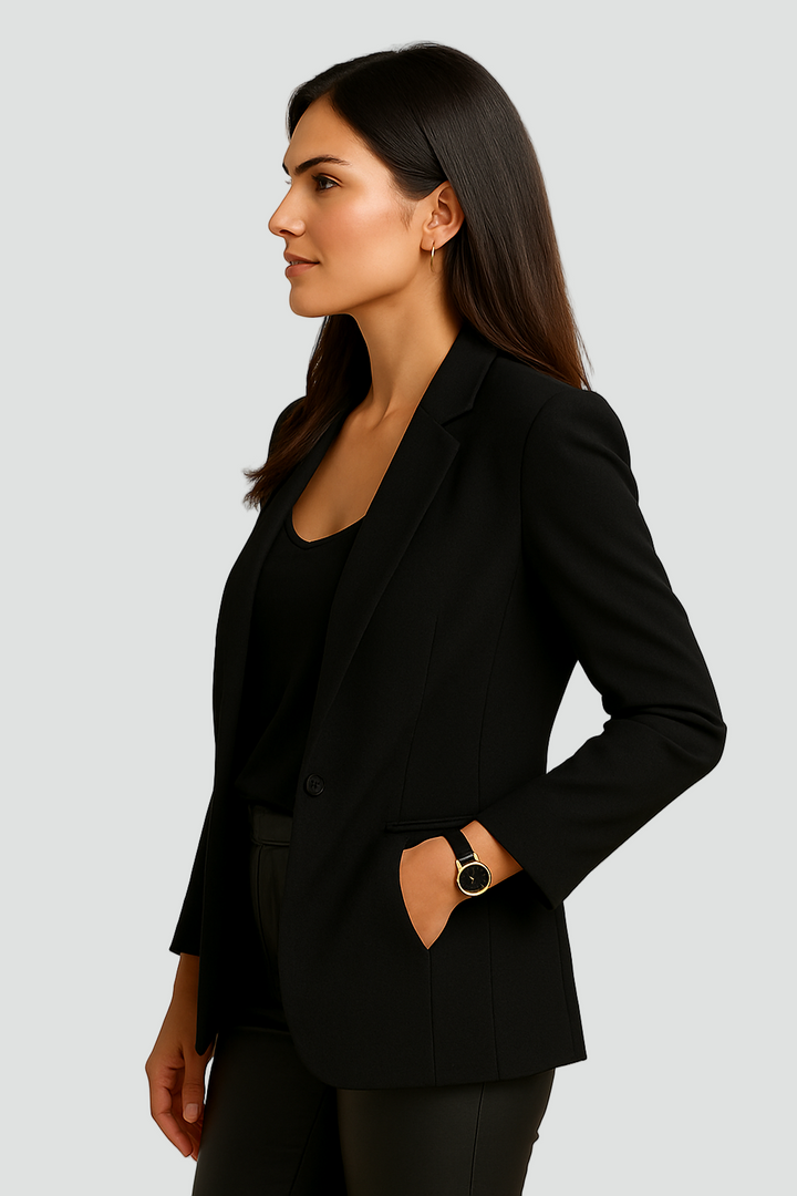Veste longue cintrée pour femme élégante pour le bureau