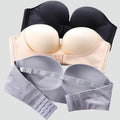 Soutien-gorge féminin sans bretelles à effet push-up autoportant pour robe
