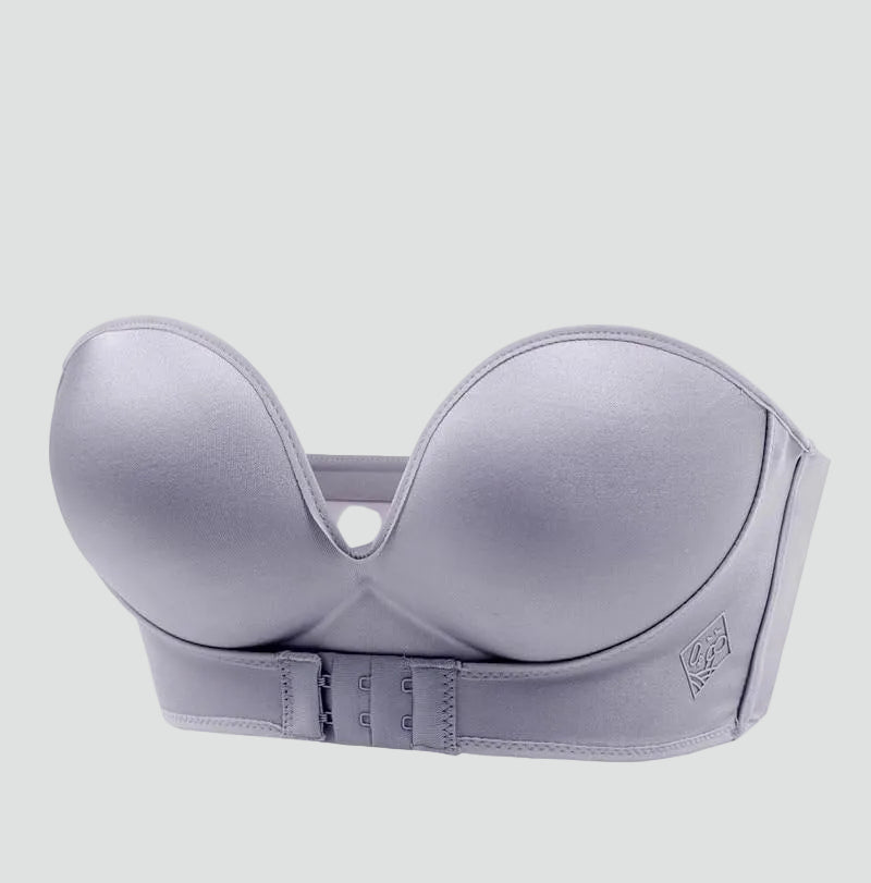 Soutien-gorge féminin sans bretelles à effet push-up autoportant pour robe