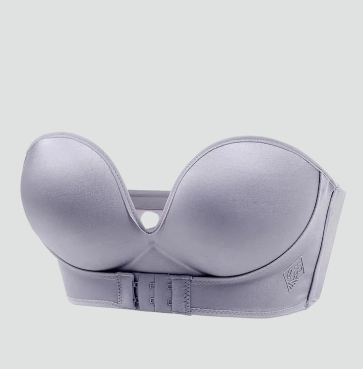 Soutien-gorge féminin sans bretelles à effet push-up autoportant pour robe