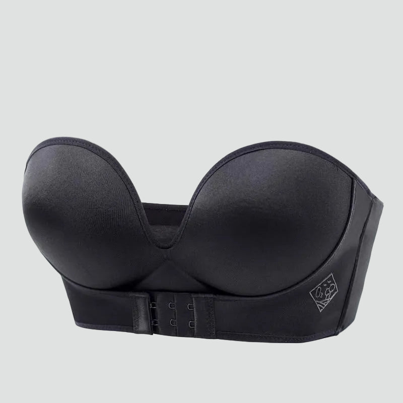 Soutien-gorge féminin sans bretelles à effet push-up autoportant pour robe