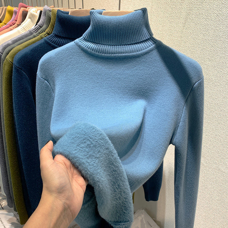 Klasyczny golf damski dopasowany sweter basic