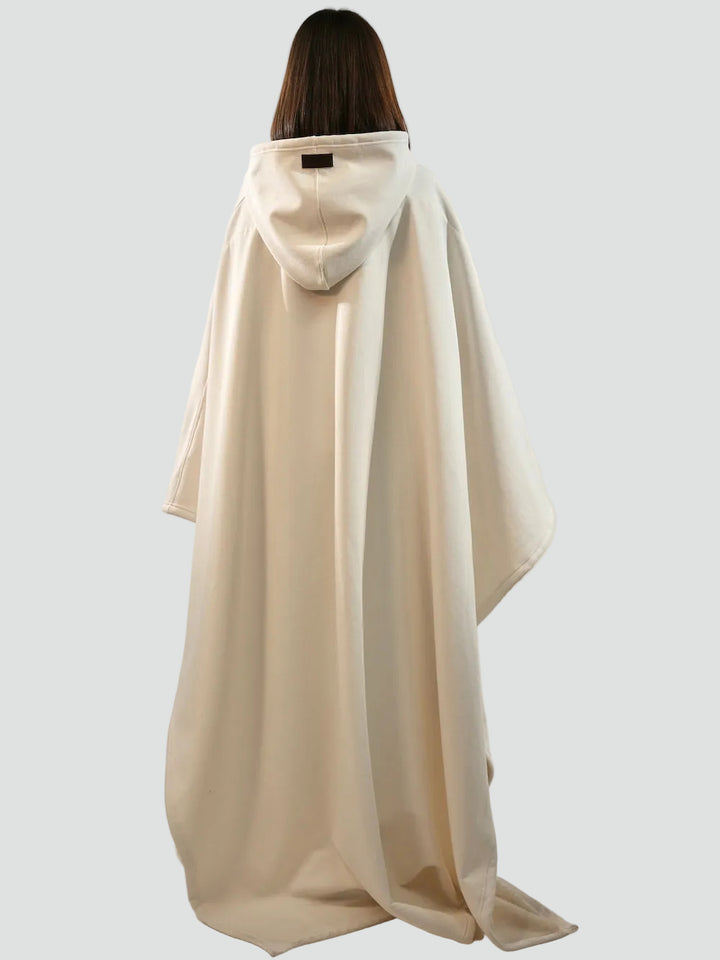 Couverture poncho chaude avec capuche unisexe en polaire douce