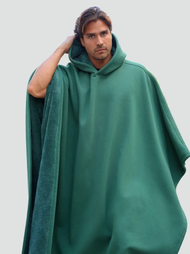 Couverture poncho chaude avec capuche unisexe en polaire douce