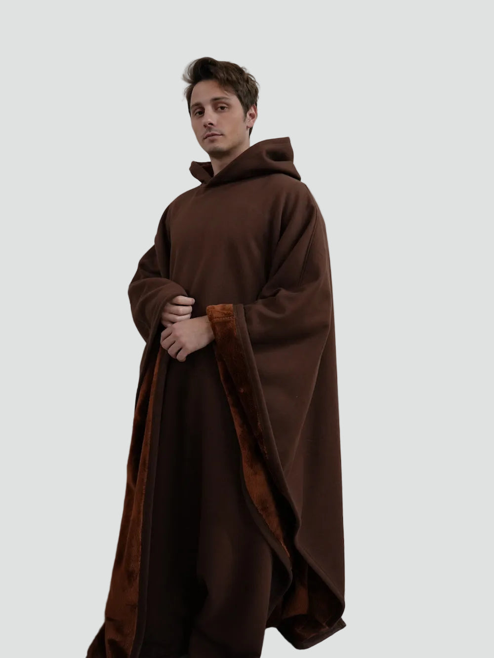 Couverture poncho chaude avec capuche unisexe en polaire douce