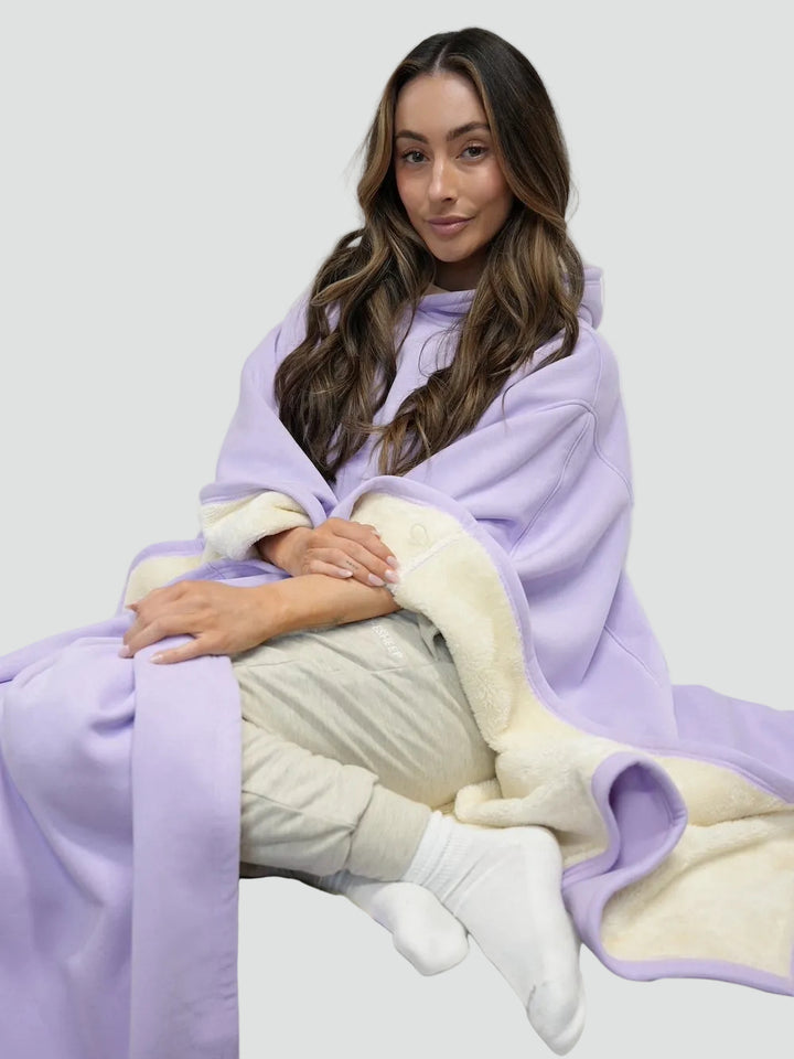 Couverture poncho chaude avec capuche unisexe en polaire douce