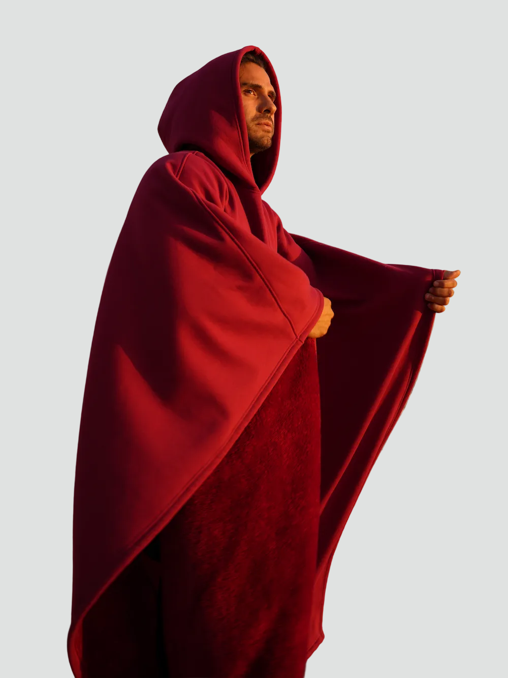Couverture poncho chaude avec capuche unisexe en polaire douce