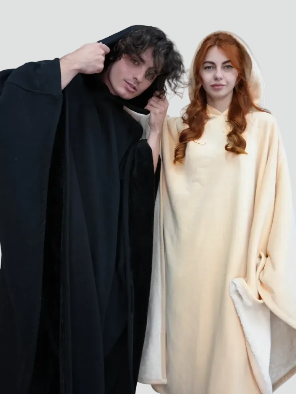 Couverture poncho chaude avec capuche unisexe en polaire douce