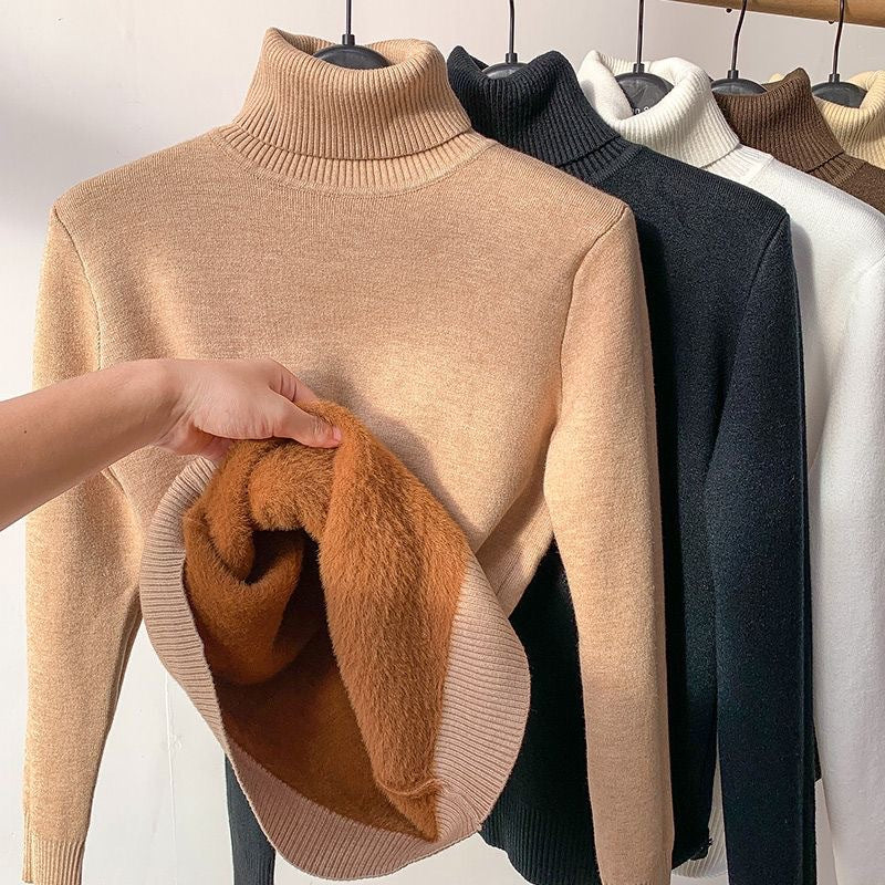 Klasyczny golf damski dopasowany sweter basic
