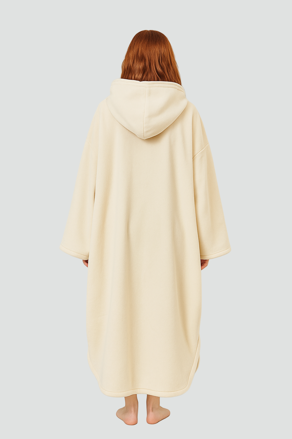 Couverture-pull ample et douillet à capuche type couverture à capuche