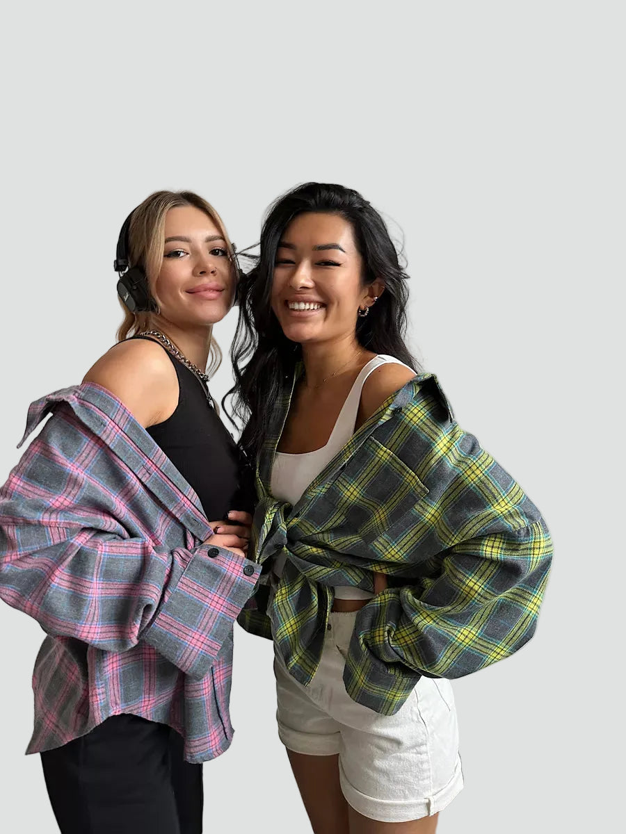 Chemise en flanelle oversize à carreaux pour femme, automne