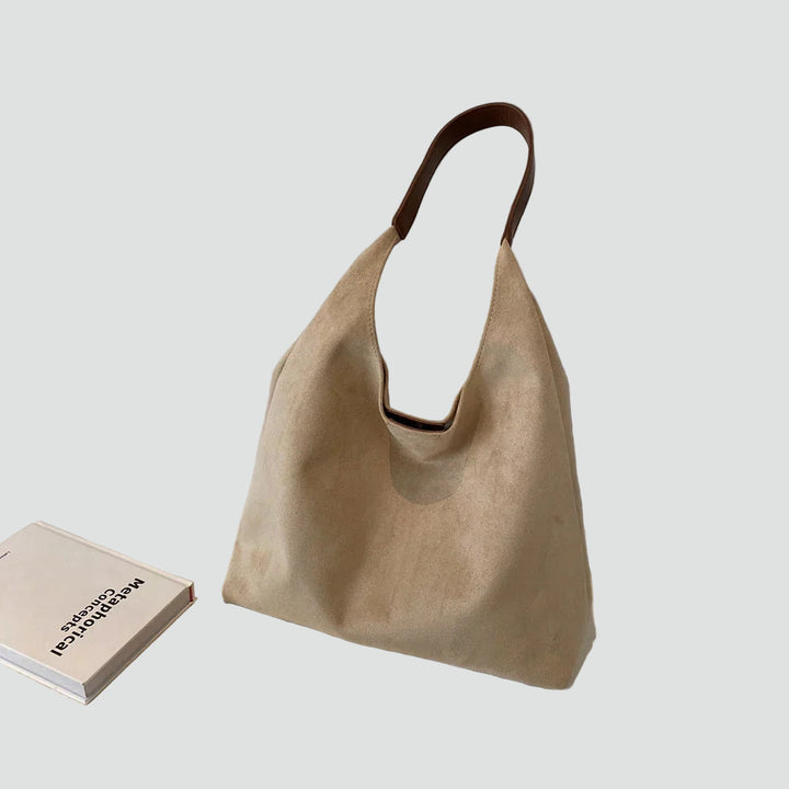Dames schoudertas hobo boodschappentas van suède
