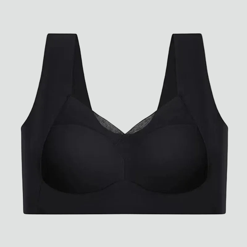 Soutien-gorge sans couture extensible de type haut avec effet rehausseur