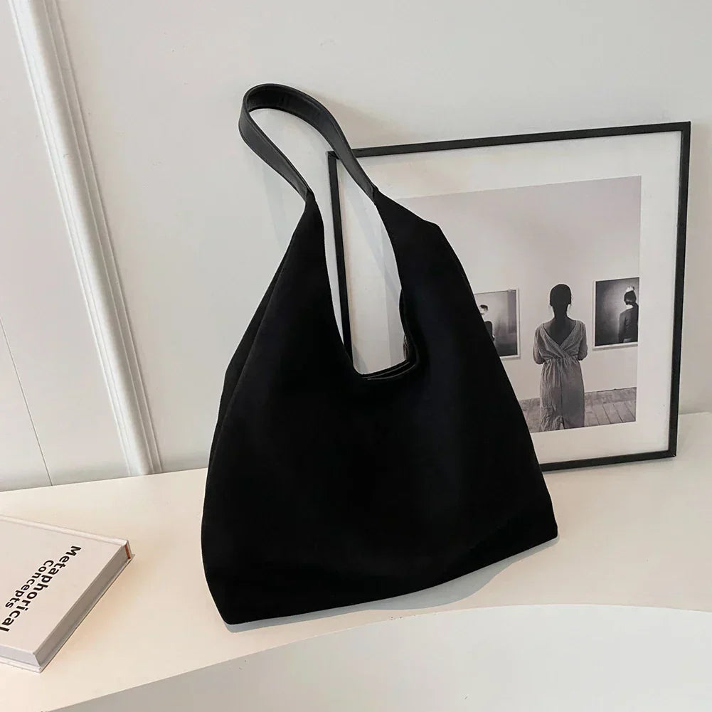 Dames schoudertas hobo boodschappentas van suède