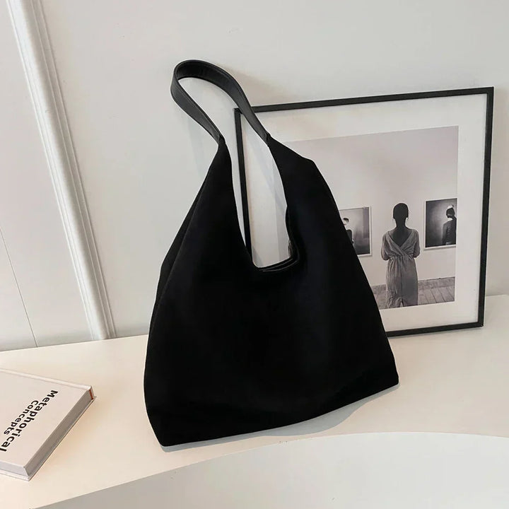 Dames schoudertas hobo boodschappentas van suède