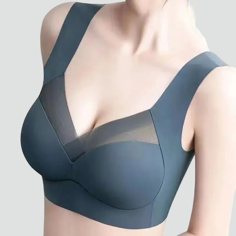 Soutien-gorge sans couture extensible de type haut avec effet rehausseur