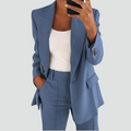 Ensemble féminin décontracté Veste oversize Pantalon Manteau court