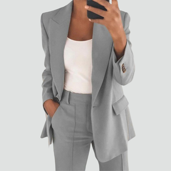 Ensemble féminin décontracté Veste oversize Pantalon Manteau court