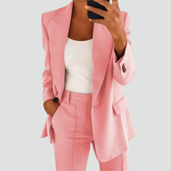 Ensemble féminin décontracté Veste oversize Pantalon Manteau court