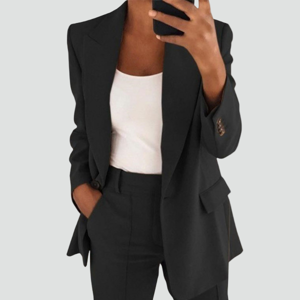 Ensemble féminin décontracté Veste oversize Pantalon Manteau court