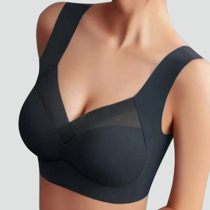 Soutien-gorge sans couture extensible de type haut avec effet rehausseur
