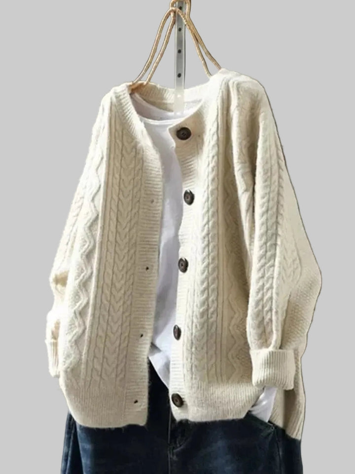 Cardigan femme oversize chaud à torsades