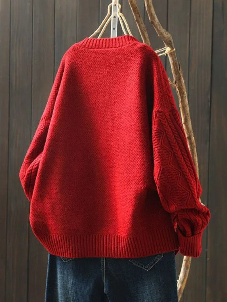 Cardigan femme oversize chaud à torsades