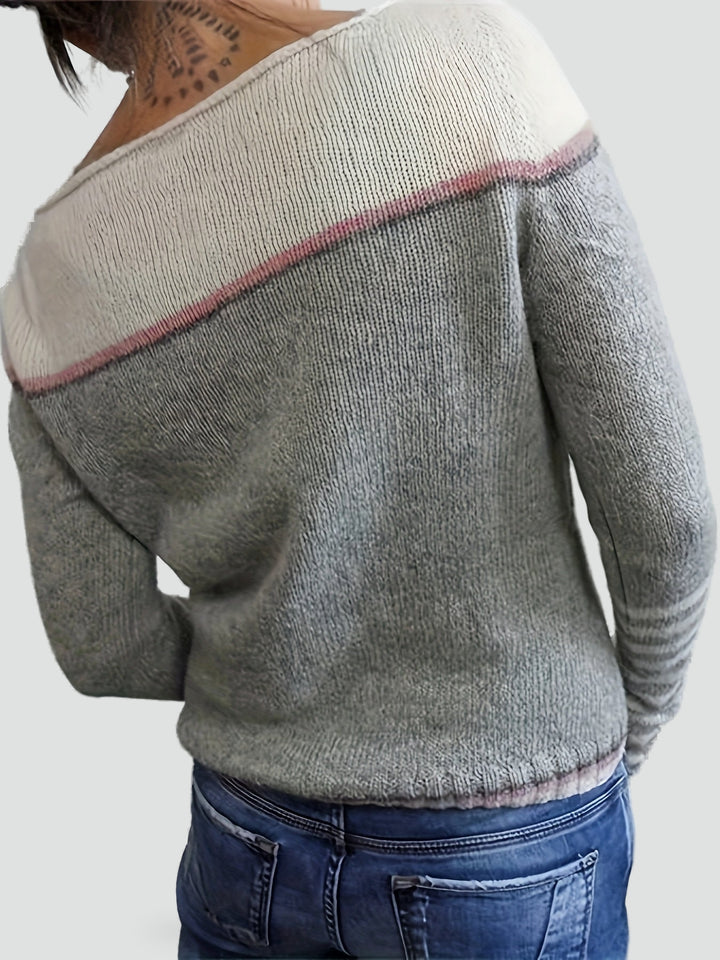 Pull léger pour femme à col bateau rayé