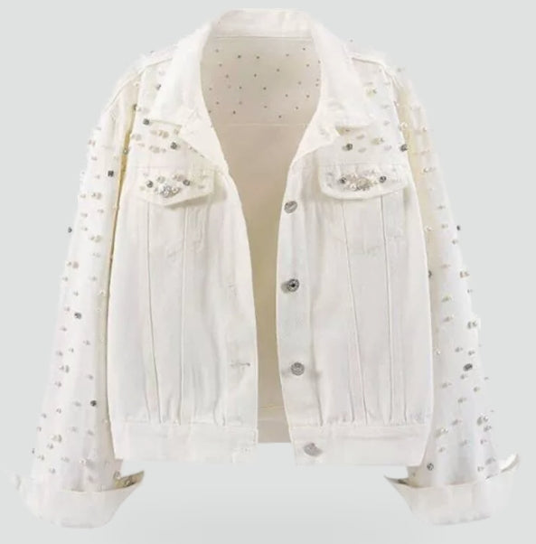 Veste pour femme avec clous et poches