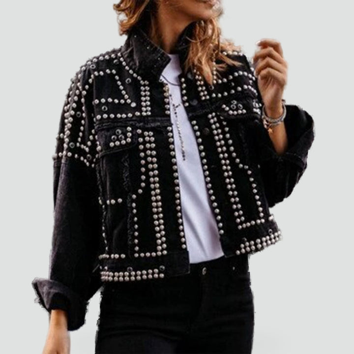 Veste pour femme avec clous et poches