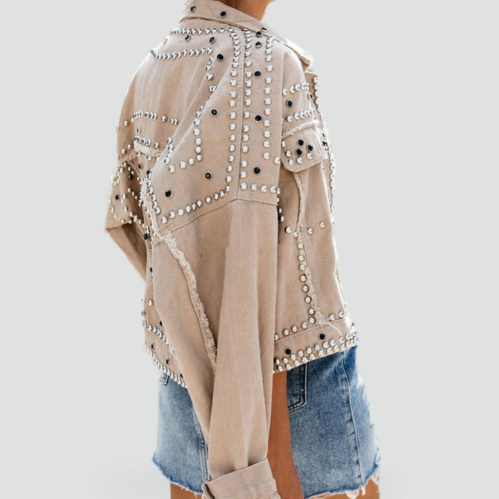 Veste pour femme avec clous et poches
