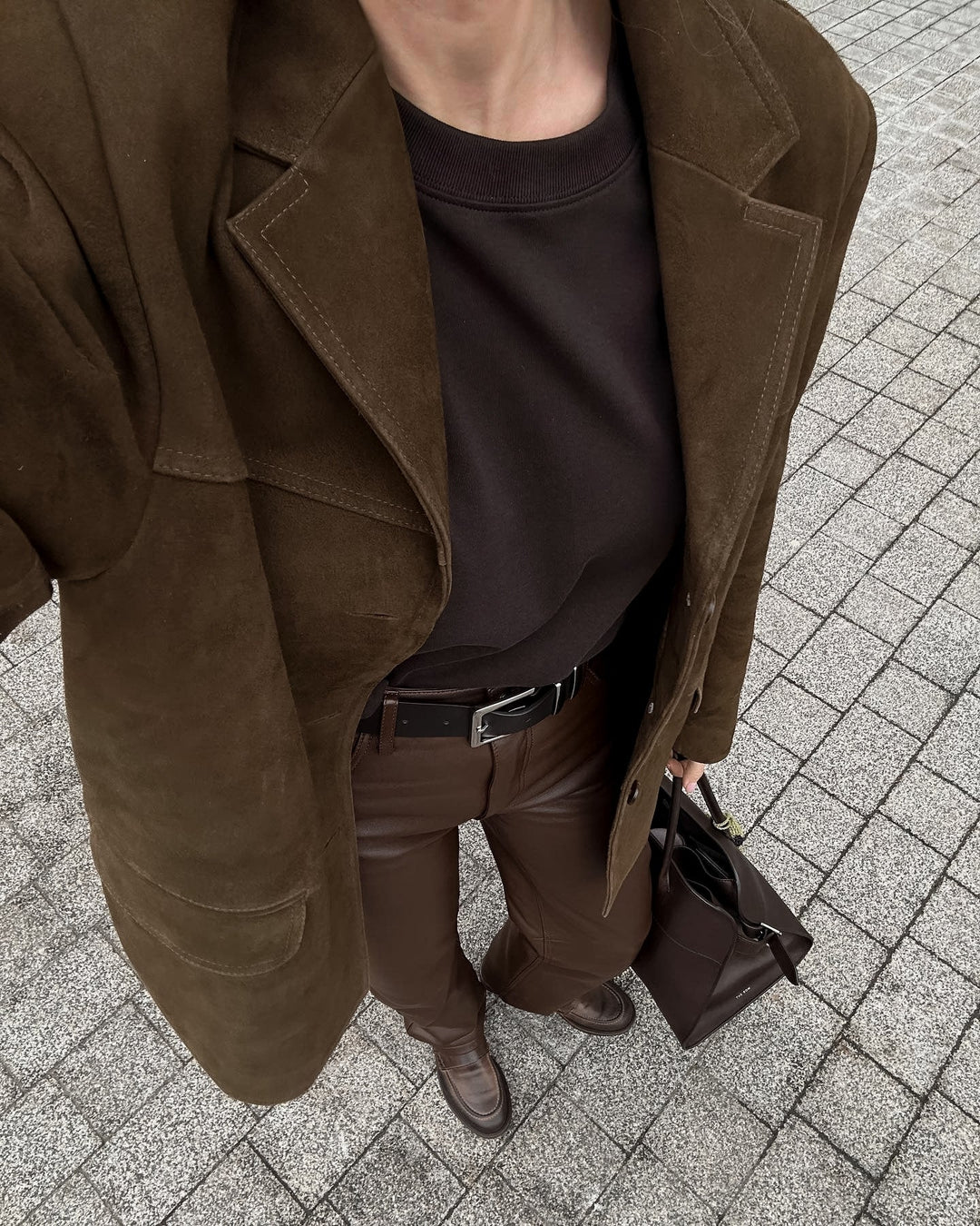 Brown suede women&