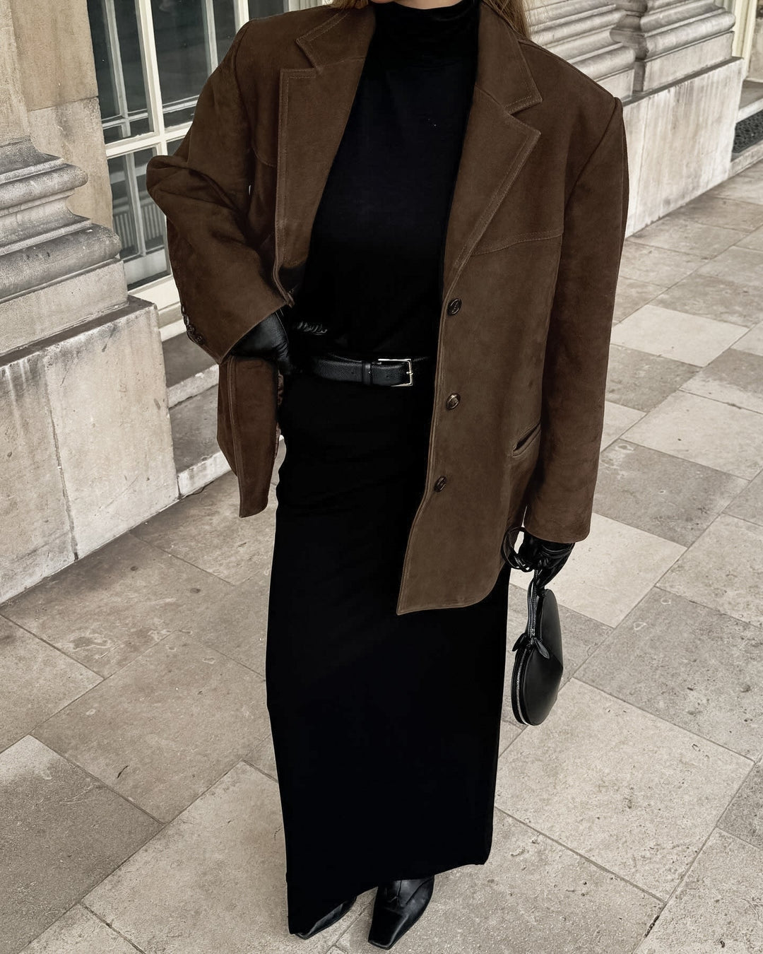 Brown suede women&